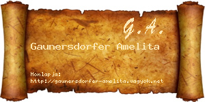 Gaunersdorfer Amelita névjegykártya
